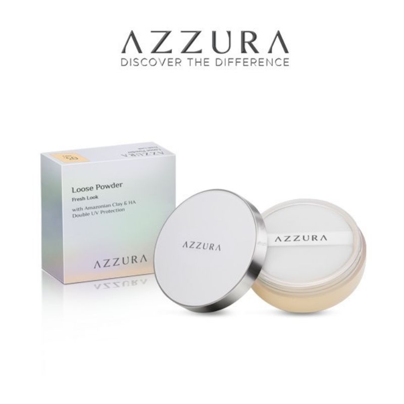 AZZURA Loose Powder Bedak Tabur Matte | Bedak Wajah Azura - HaiBeautyStuff