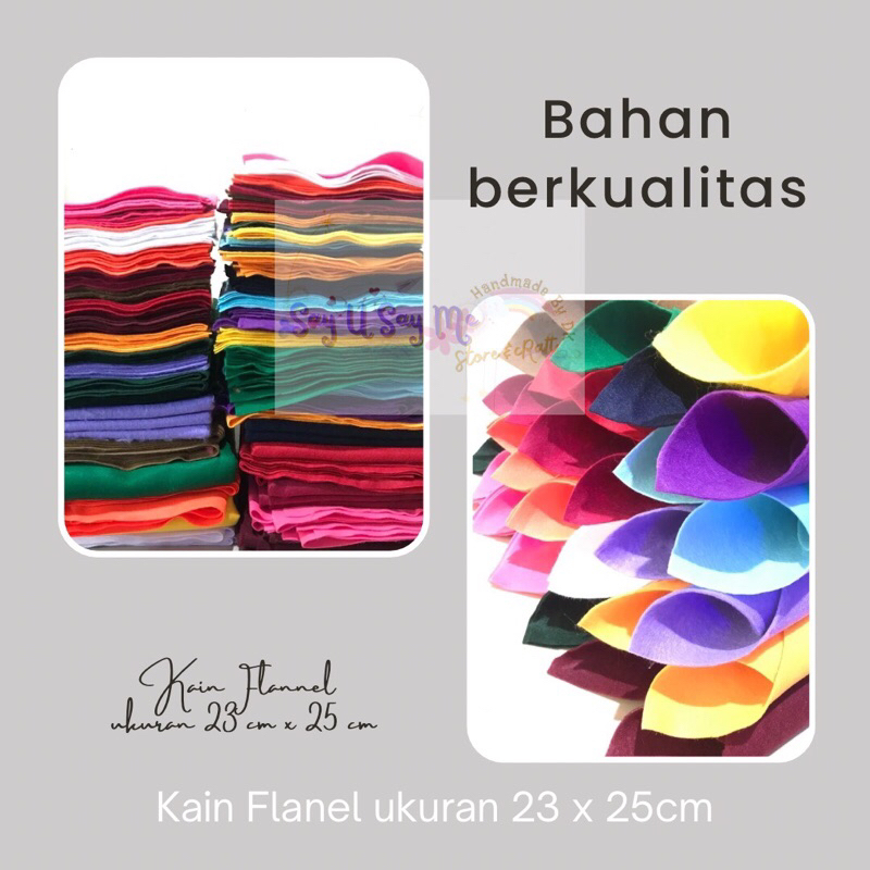 flannel potongan/flanel ecer/kain flanel kerajinan diy