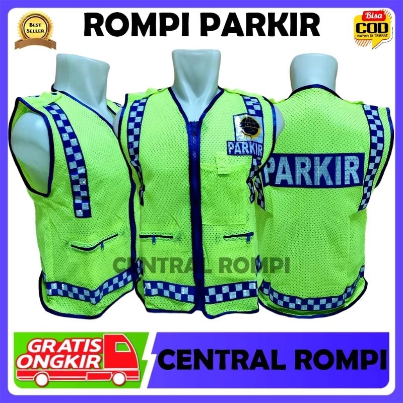 ROMPI PARKIR- ROMPI KERJA LAPANGAN TULISAN PARKIR WARNA HIJAU TERBAIK