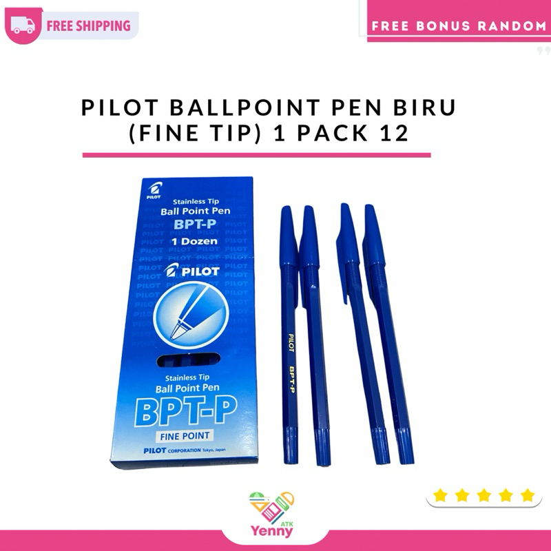 

Pilot Ballpoint Biru 1 Pack 12 | Pulpen Pilot Warna Biru ( Fine Tip )