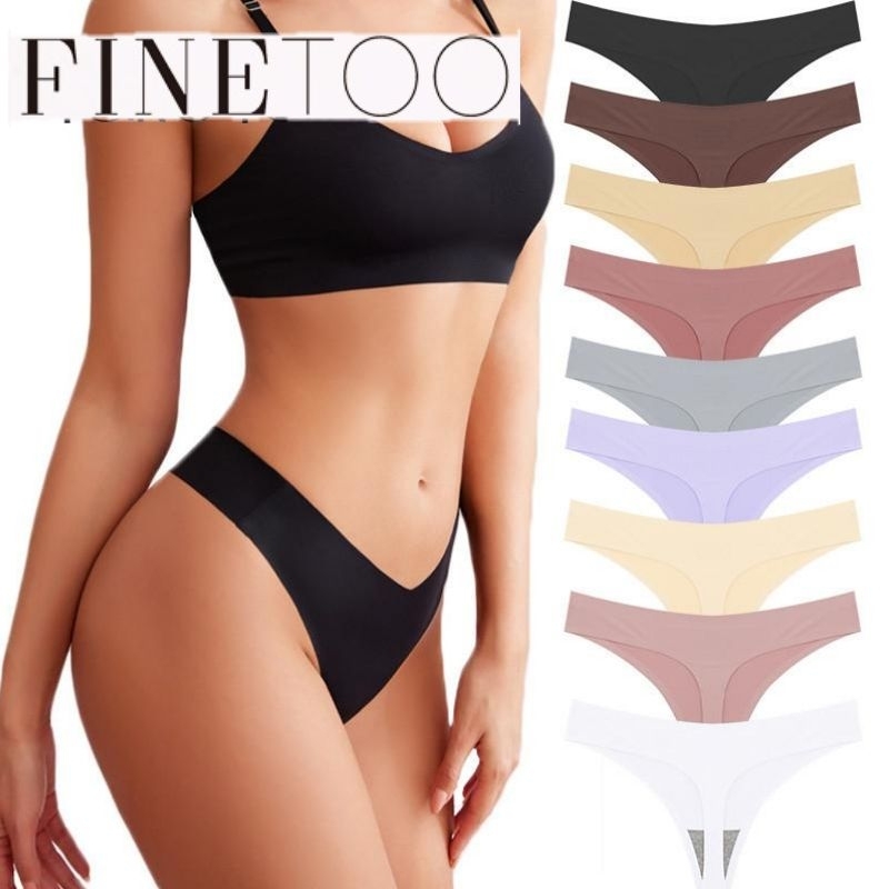 FINETOO FT130 Celana Dalam Wanita Tanpa Jahitan Seamless Thong Women Silk Seamless Panty Soft
