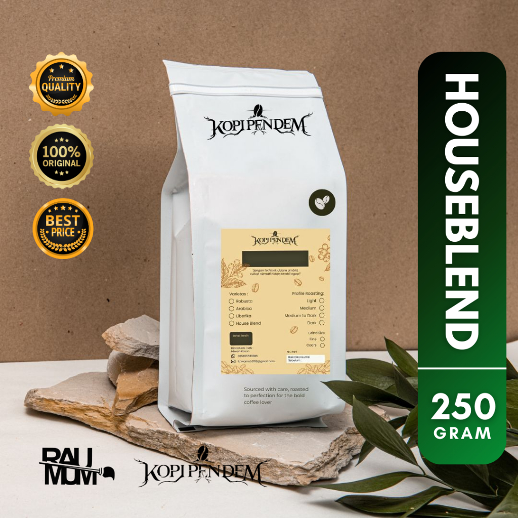 

Kopi premium houseblend 250 gram kopi pendem house blend coffee