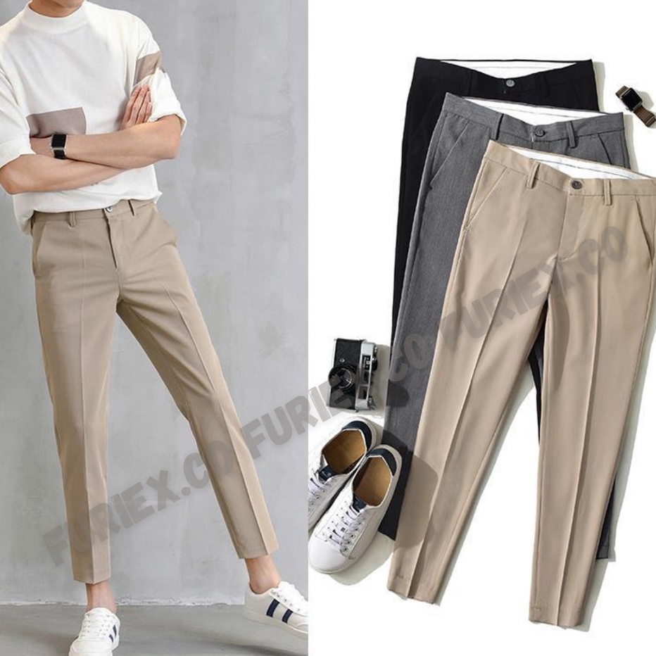 ANKLE PANTS CELANA ANKLE PANTS PANJANG PRIA CELANA ANKLE PANTS SLIM FIT CELANA SIRWAL