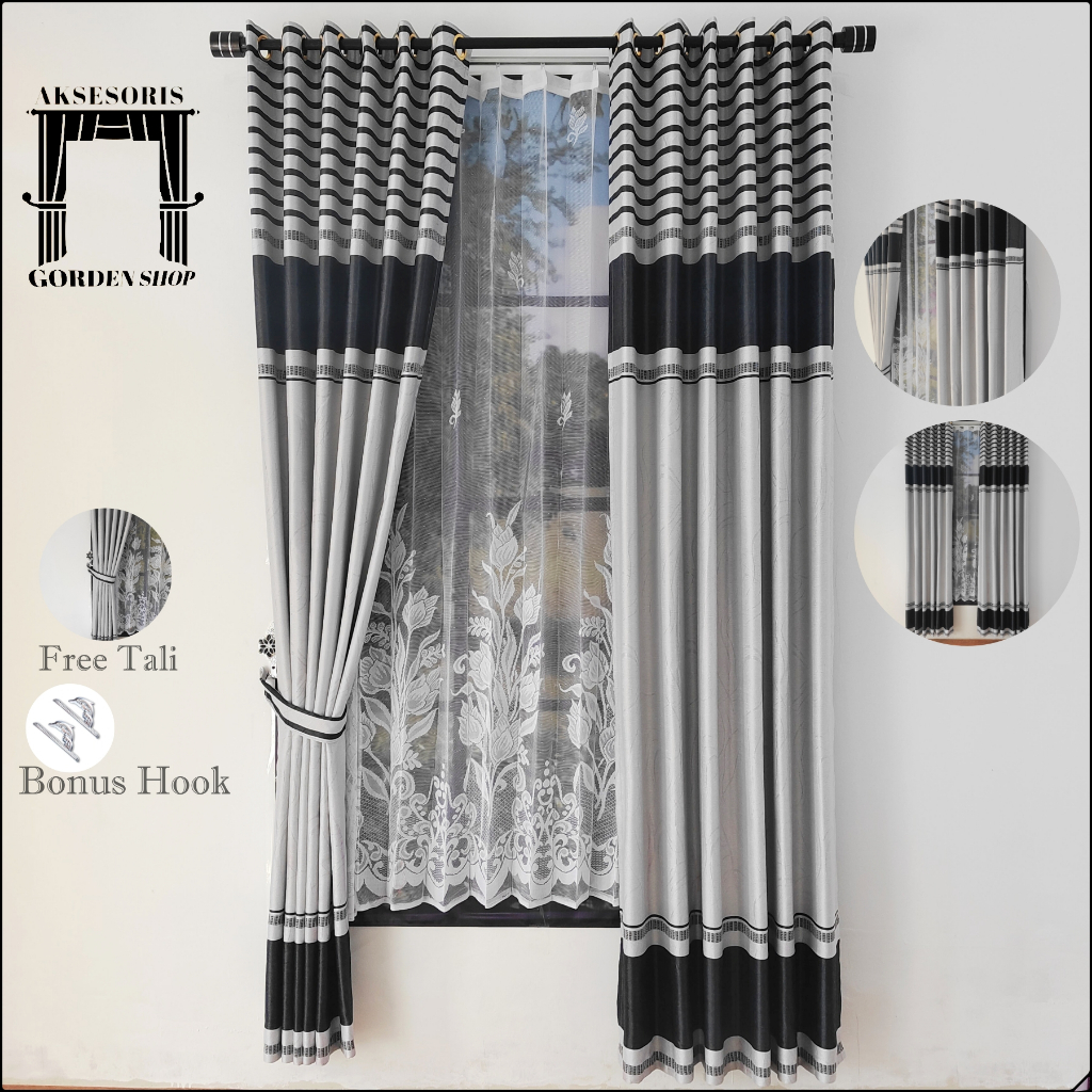 Gorden Blackout Bludru / Gordyn Jendela Panjang / Gordeng Pintu Kamar Aesthetic