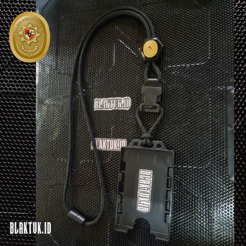 

Lanyard tactical holder id card Slide exagonal logo MAHKAMAH AGUNG GOLD