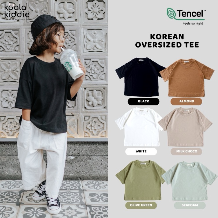 KODE G4E KOALAKIDDIE  KOREAN OVERSIZE TEE  Kaos Oversize Anak  Kaos Anak Polos  Kaos Anak TENCEL  Ka