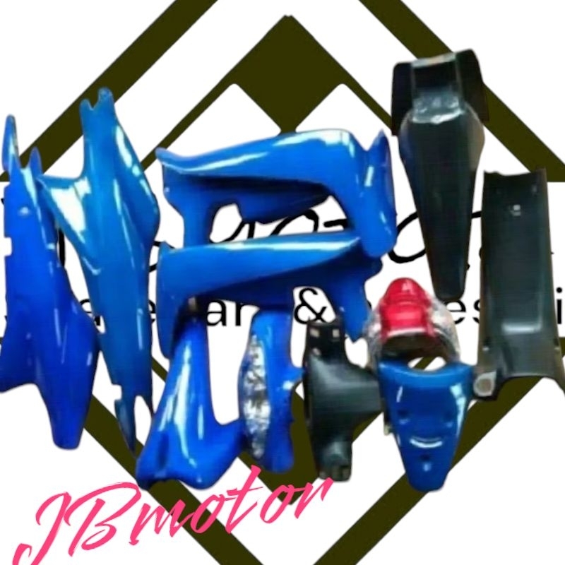 Cover Full Set Body Smash lama biru no striping