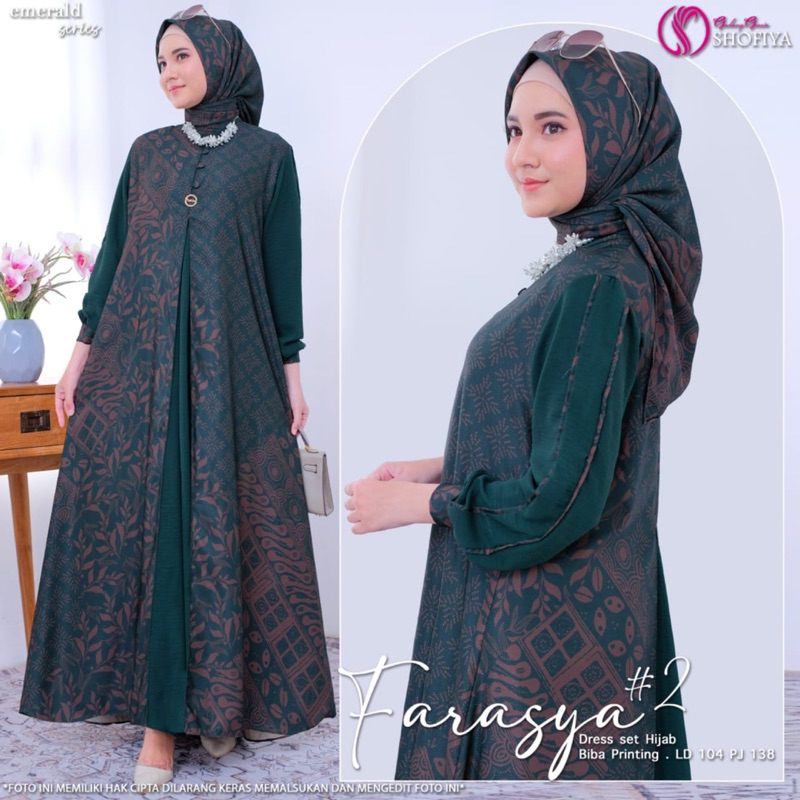 Gamis Set Jilbab ORI SHOFIYA• Farasya #2 by Shofiya GGS