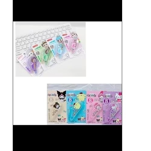 

Correction Tipe-X Roll | Tipe-X kertas motif karakter sanrio uk kecil 7x3 cm per 1 pcs