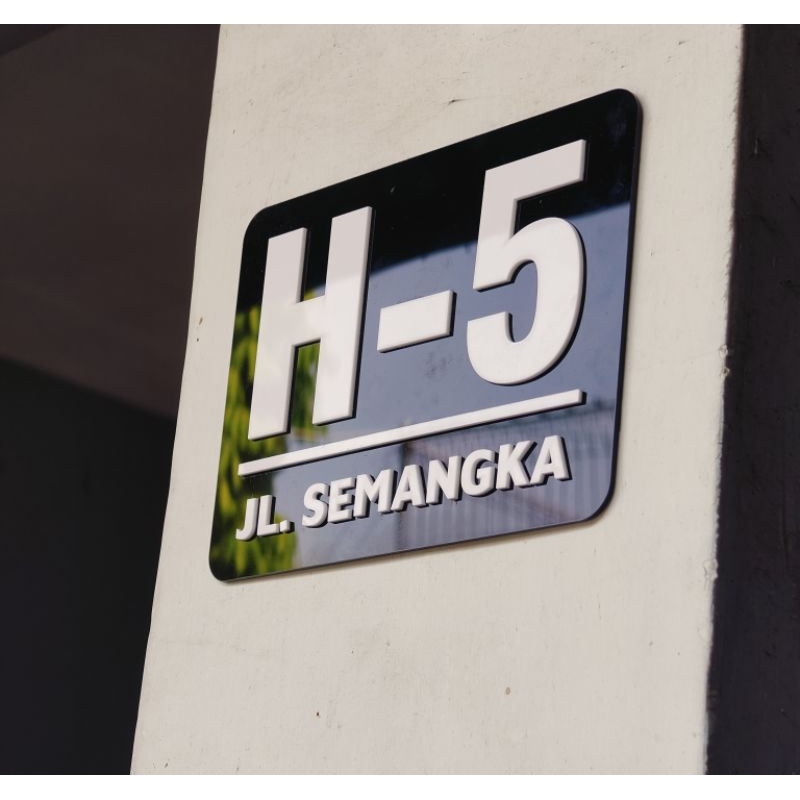AKRILIK NOMER RUMAH CUSTOM  LASER CUT SUPER RAPI