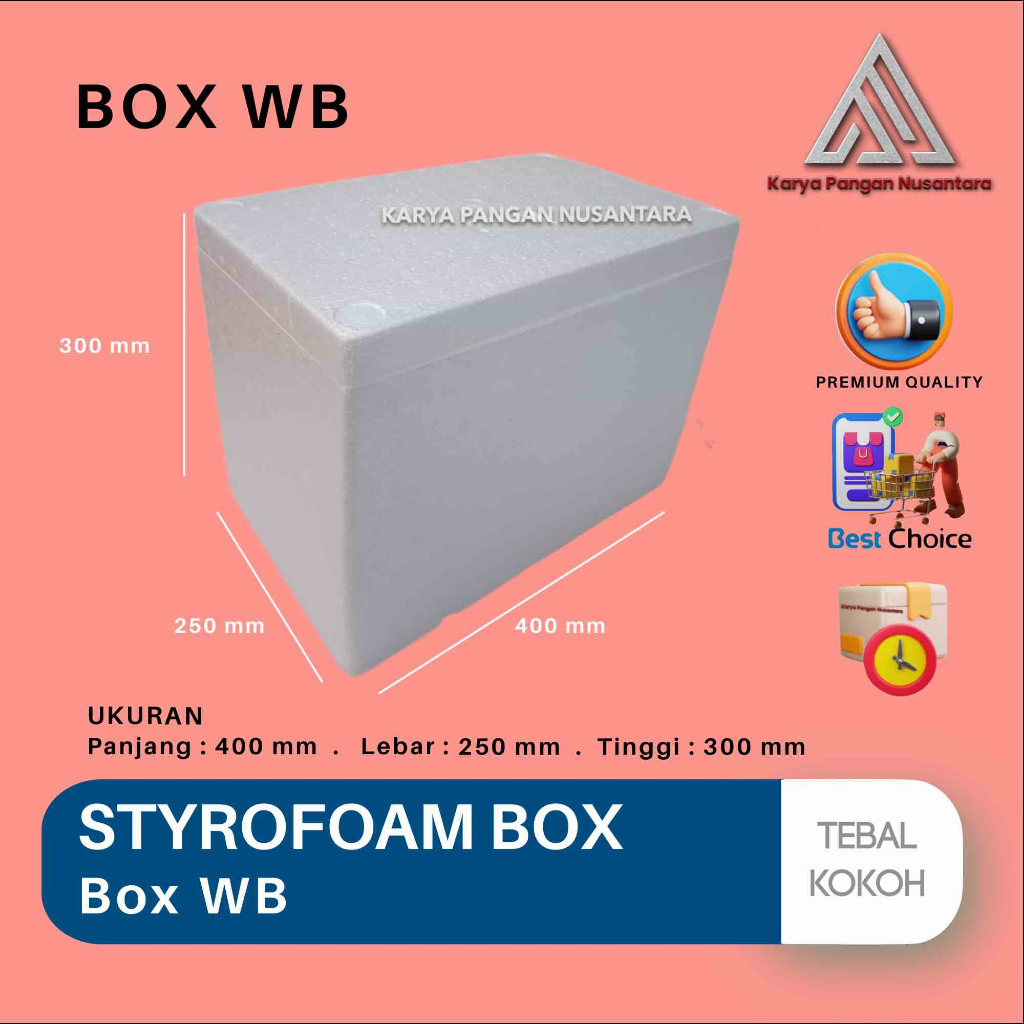 STYROFOAM BOX WB BOX ES BOX GABUS BOX STYROFOAM BOX WAWAN BESAR BOX WB 40x25x30 CM