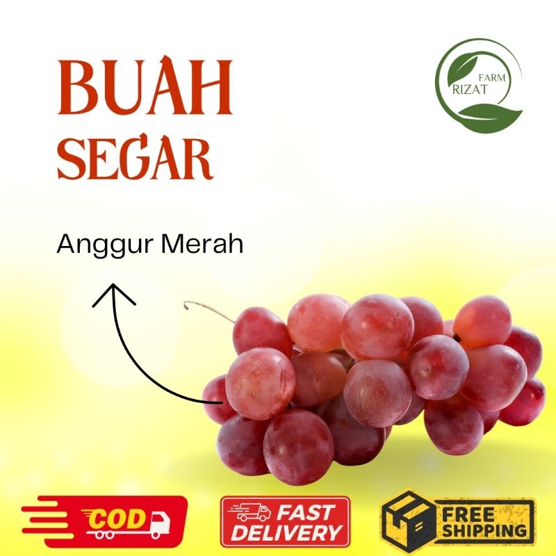 

[Dikirim Instant] Anggur Red Globe Merah China
