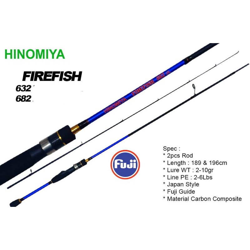 JORAN PANCING HINOMIYA FIREFISH ULTRALIGHT 632/1-3LB & 682/2-6LB FUJI HIGH CARBON ROD