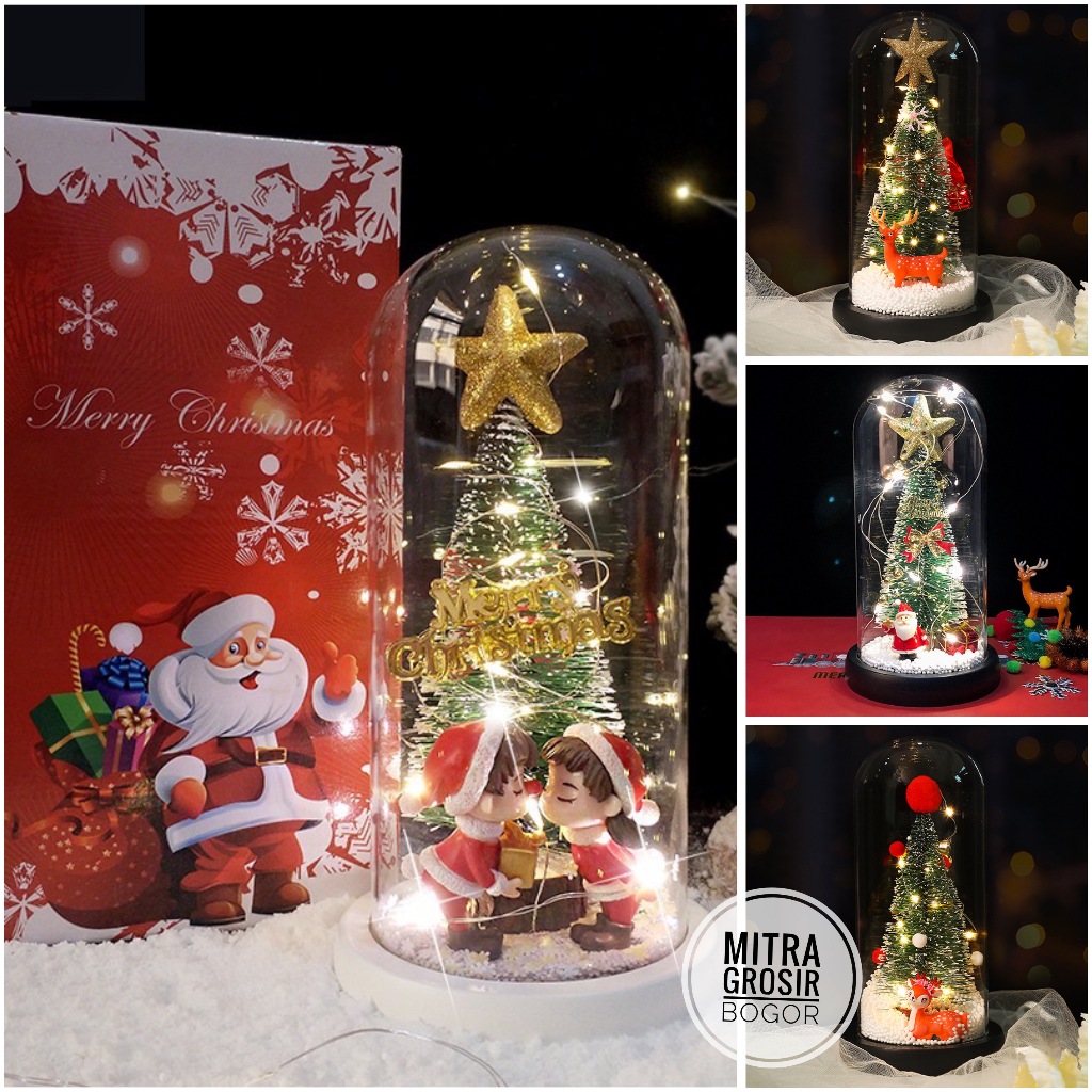 

Lampu LED Natal Dekorasi Beauty And The Beast Rose Hampers Natal Pajangan Kado Hadiah Couple Santa Claus Rusa Merry Christmas Hiasan Ruangan Kamar Glass Dome glassdome 24k