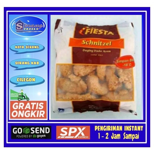 

Daging Dada Ayam, Fiesta Schnitzel 500g.Chiken katsu,Naget, Serang Frozen