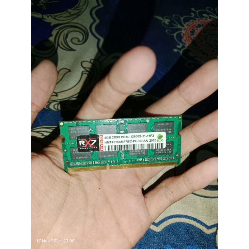 Ram 4GB DDR3L 1600Mhz Rx7