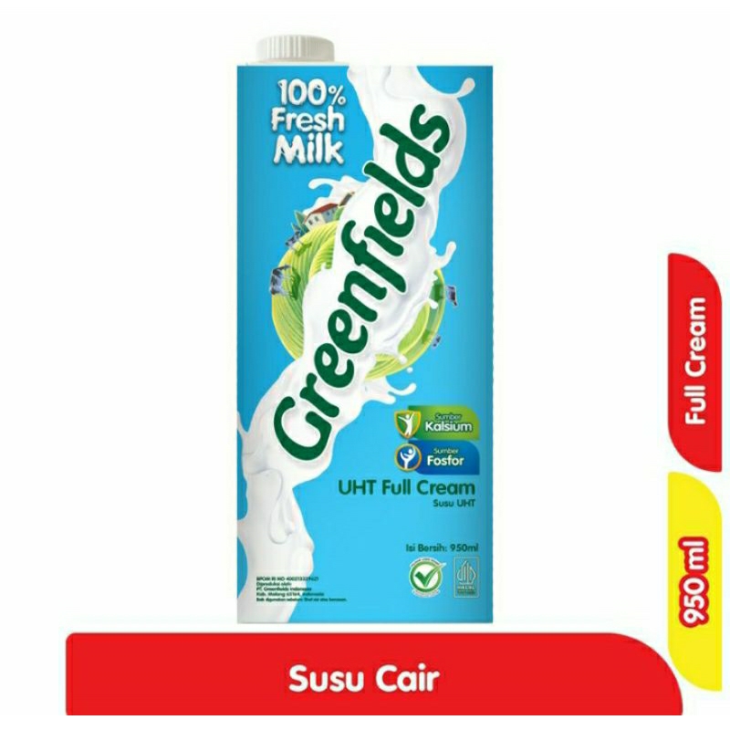 

Greenfields Susu UHT Full Cream 950 ml