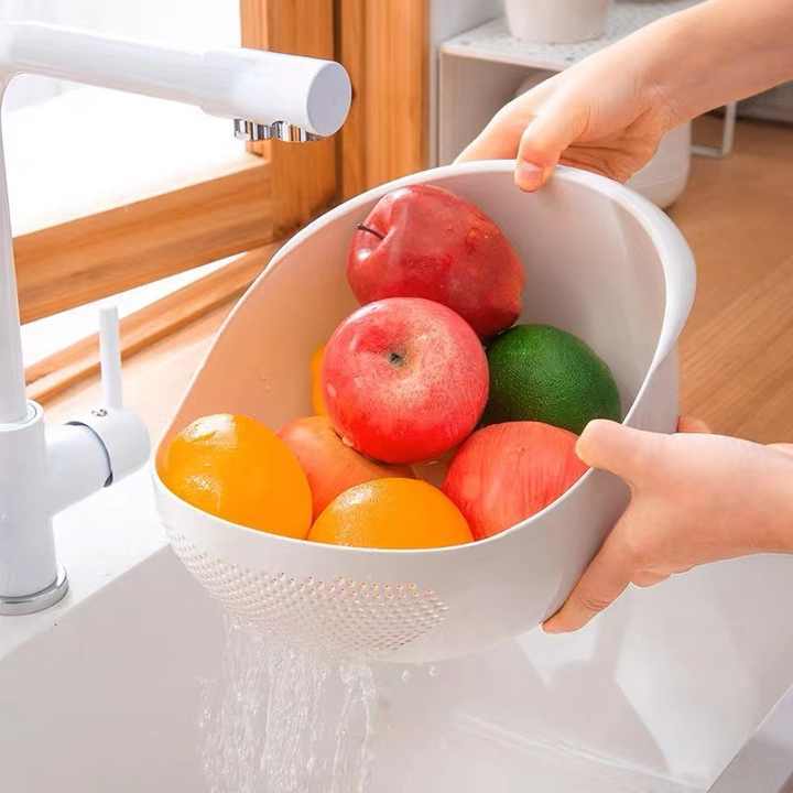 Baskom Plastik Besar Wadah Cuci  Sayur dan Buah Tempat Cuci Beras Anti Tumpah