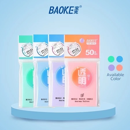 

STICKY NOTE BAOKE TRANSPARAN GLITER TZ-3016