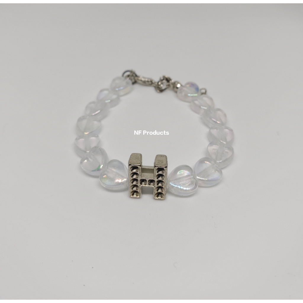 [1 PCS] Gelang Manik Love Putih Huruf/Gelang Abjad/Gelang love anak/Inisial Gelang Anak/Gelang anak 