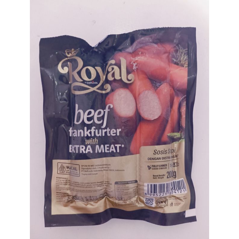 

Sosis Royal Beef Frankfurter with Extra Meat 200 gram