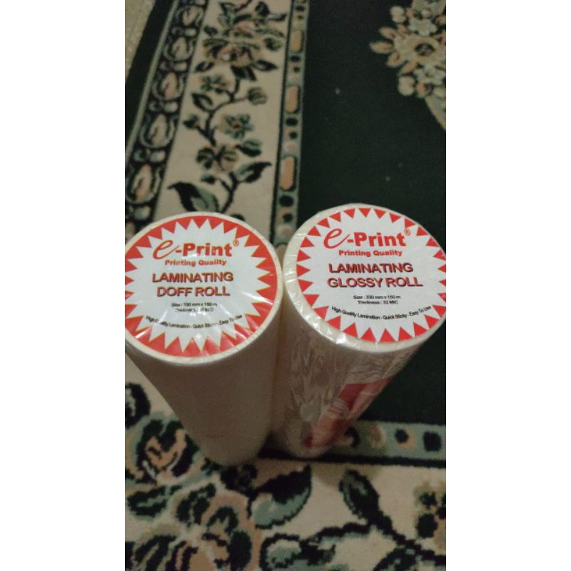 

Plastik Laminasi Panas e- print Glossy Roll dan Doff Roll A3+ Laminating Glossy Roll and Doff Roll