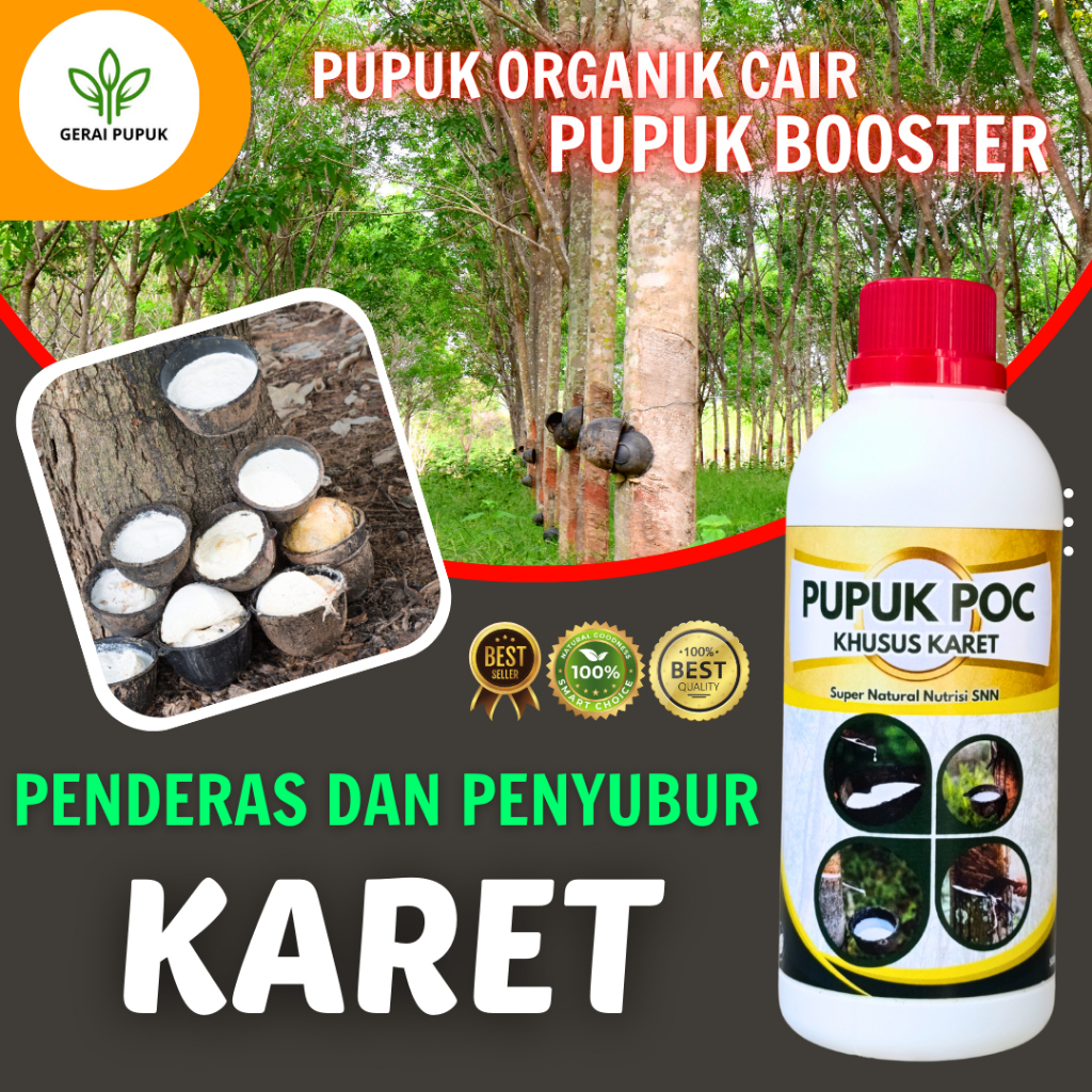 Pupuk karet cair booster penambah Penderas Getah Karet terbaik | Pupuk organik cair tanaman Karet