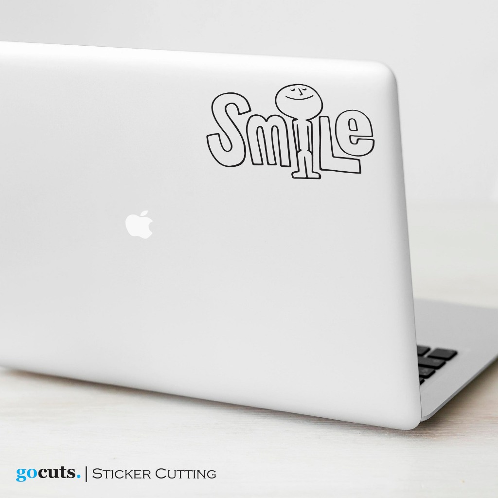 

Stiker Smile Cutting Sticker Laptop Mobil Motor