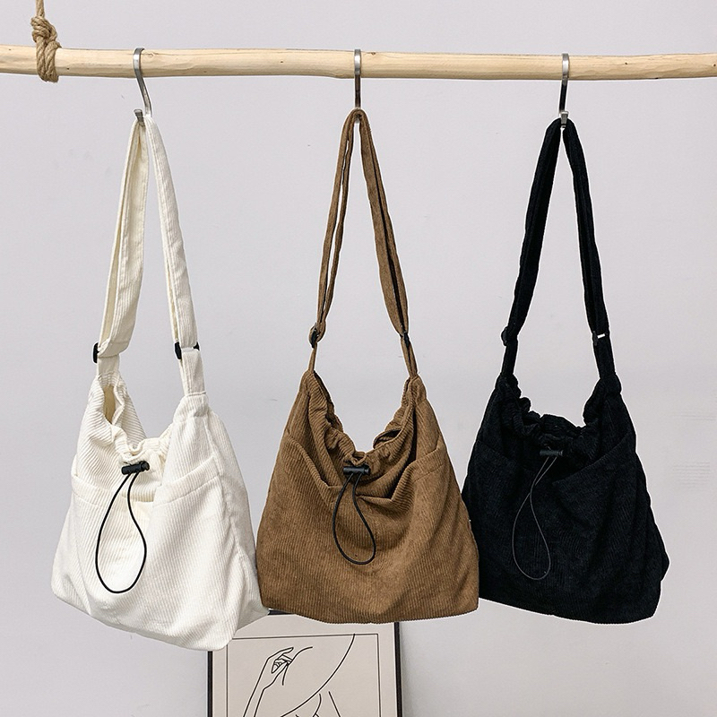 Tas Selempang Wanita Tipis Tas Cewek Corduroy Serut BZ 1213