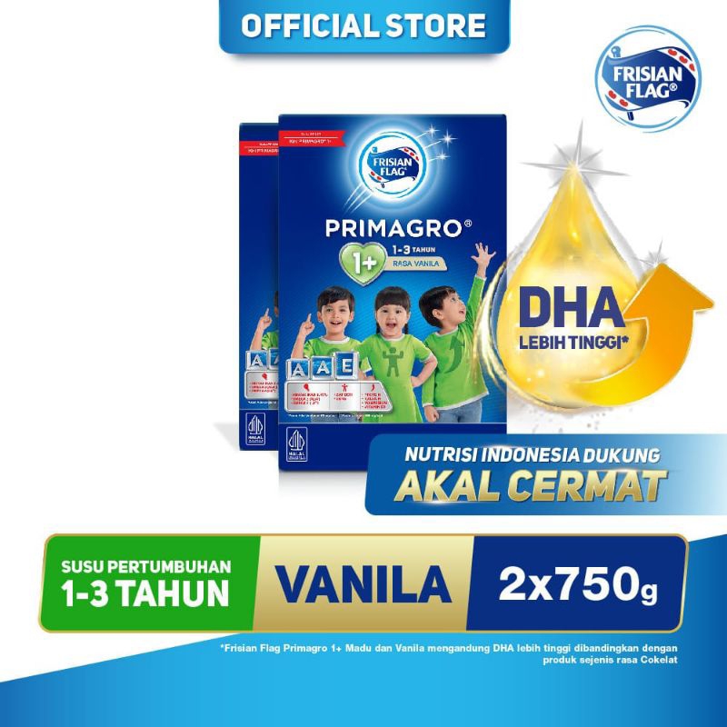 

FRISIAN FLAG PRIMAGRO 1+ VANILA 750 gr -2 BOX