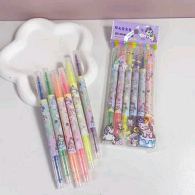 

#Qreinashop Highlighter Unicorn 6 Warna