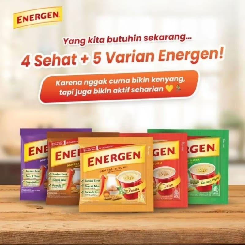 

Energen Sereal (1 Renceng Isi 10 Sachet)