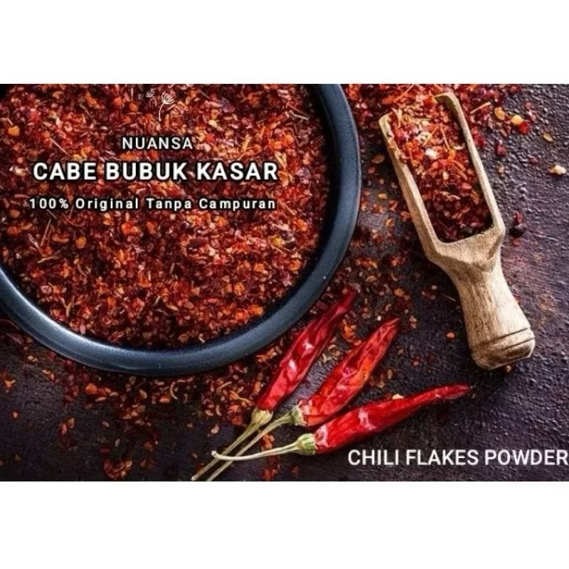 

Cabe bubuk kasar chili Flakes kualitas premium harga murah cabe asli 100%
