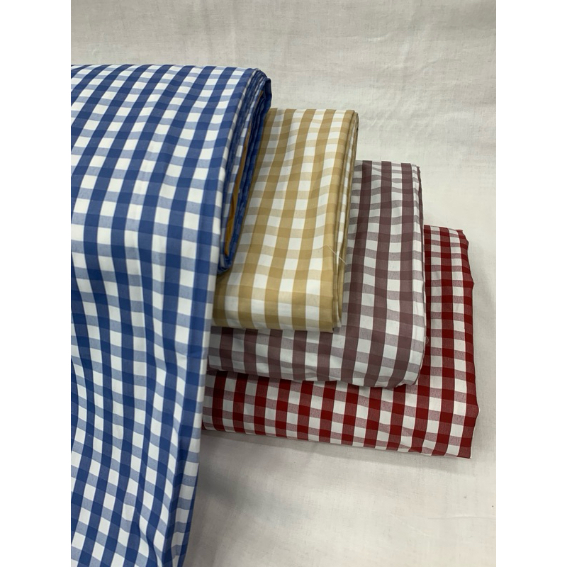 Kain Katun / Kain Kemeja / Kain Katun Kotak-Kotak / Katun Uniform