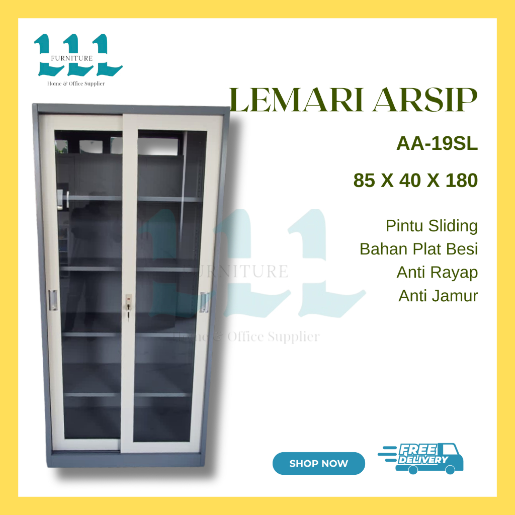 Lemari arsip AA-19SL | Lemari Arsip Besi Kombinasi - Lemari File Besi - Lemari Arsip Besi - Lemari S