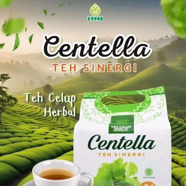 

teh hijau celup herbal melangsingkan tubuh mengandung centella