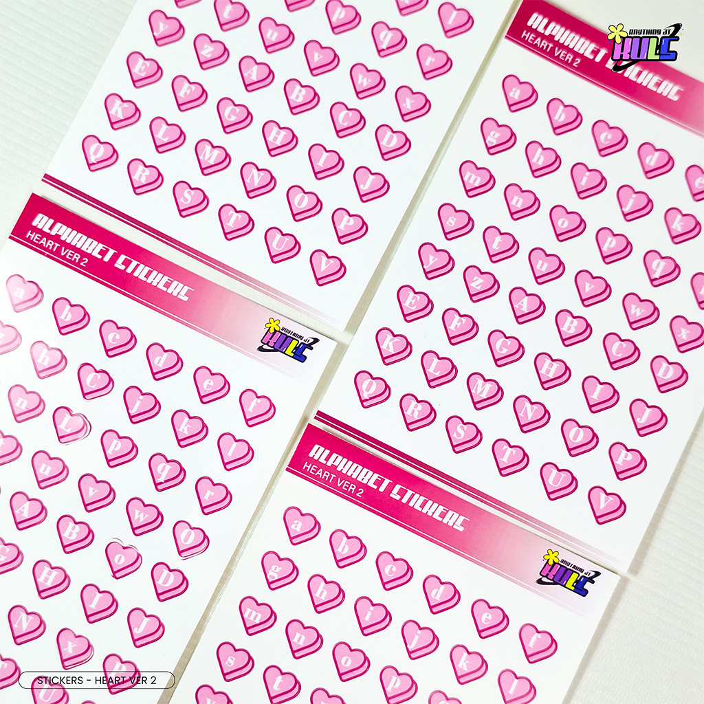 

KULS ID Sticker Heart ver 2 Alphabet Dot Note Stiker Jurnaling