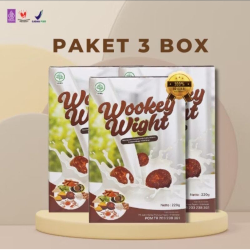 

Paket Wookey weight - 3 Box sehat susu penggemuk badan original