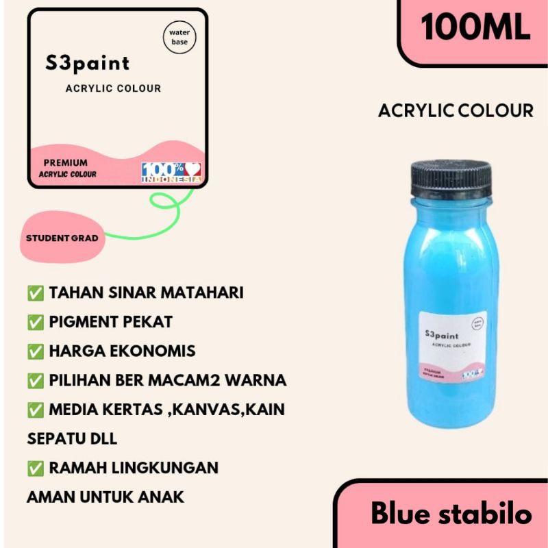 

cat akrilik stabilo /cat acrylic stabilo / cat lukis stabilo