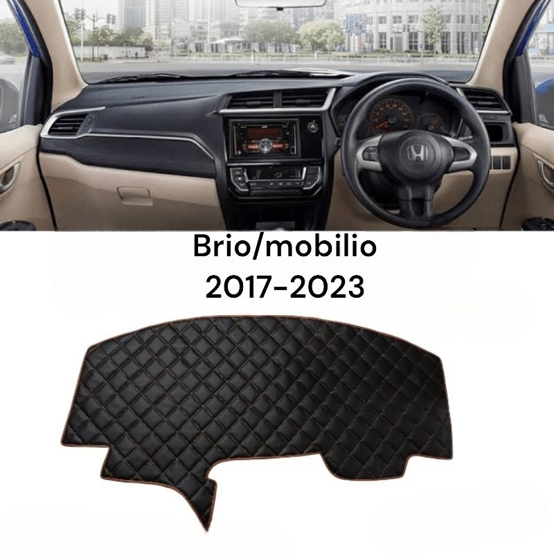Cover Alas Dashboard Honda BRIO RS SATYA Mobil Pelindung Dasbor Kulit Variasi Aksesoris Interior