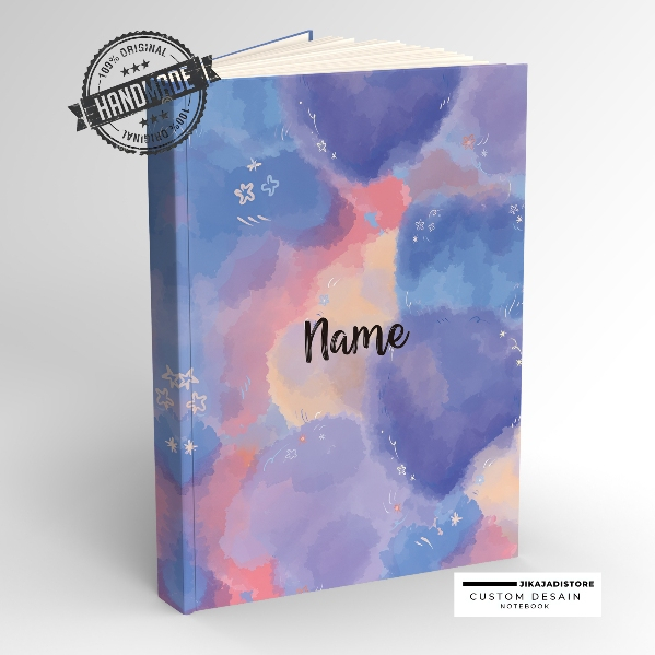 

Notebook Custome NAMA HardCover ukuran A5/ jurnal diary Custome/ Buku Catatan Custome / buku tulis