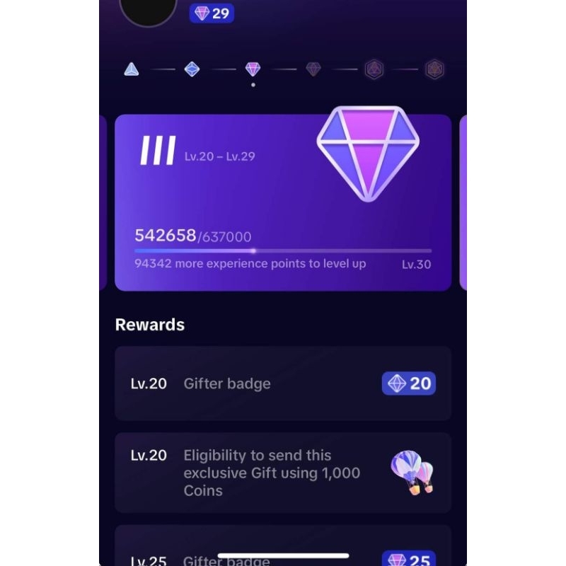 Akun Tiktok Level 29 promo 5.5