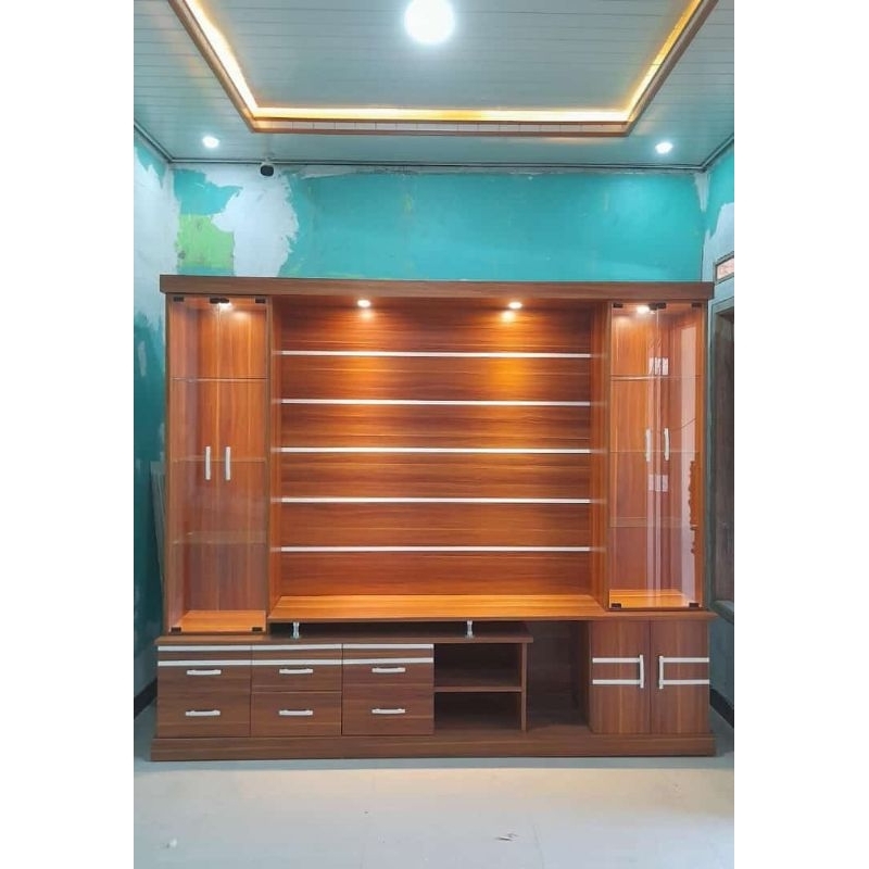 bufet tv lemari tv lemari pajangan PO