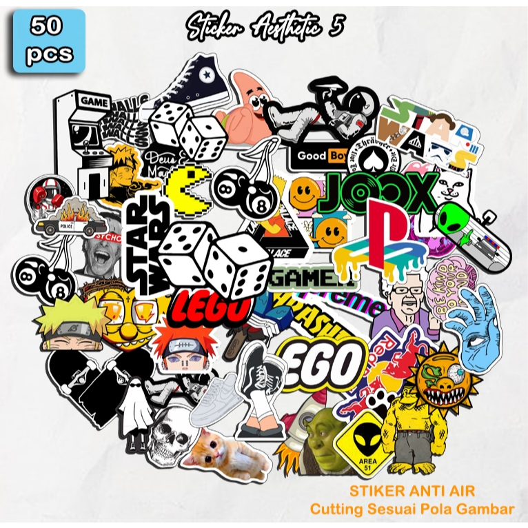 

Sticker Aesthetic Pack Hypebeast Water Proof - Tempel Di Helm, Kaca, Kendaraan, Hp, Laptop