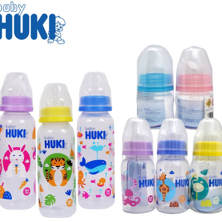 Model Terheboh  BABY HUKI Baby Bottle Botol Susu Bayi PP Ortho Gepeng 6ml  12ml  24ml botol dot minu