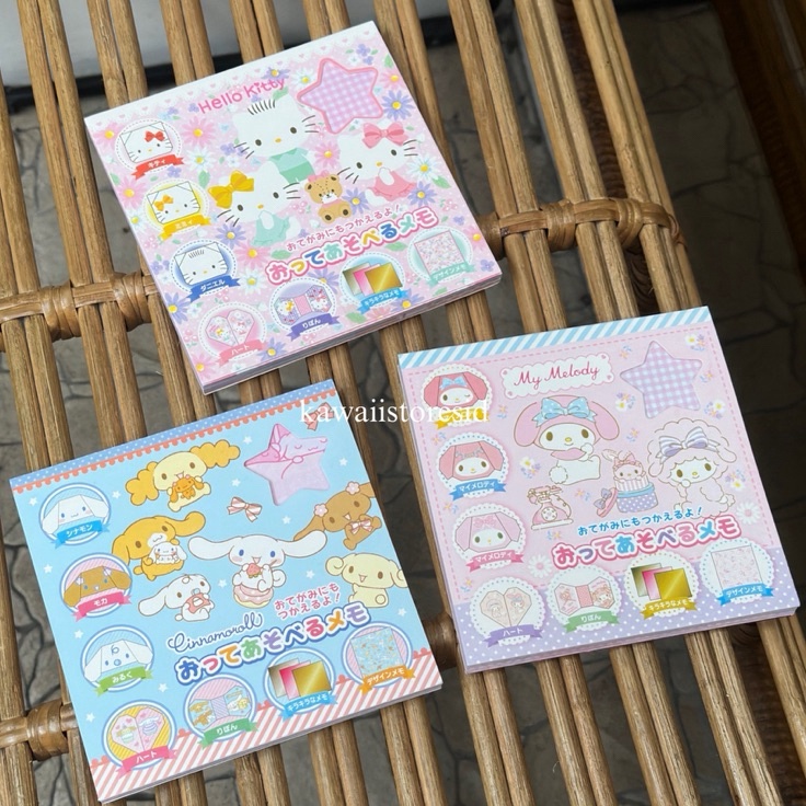 

Paket Pilihan Origami Premium Karakter Kartun Sanrio My Melody Cinnamoroll Hello Kitty Kertas Lipat Anak Paper DIY Perlengkapan Sekolah Alat Tulis Unik Kado Gift Hadiah