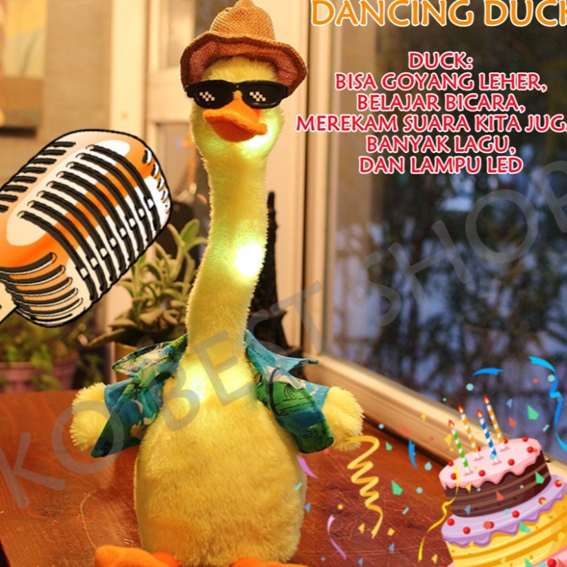 Diskon Surprise  TOKO BEST SHOPDancing Duck BebekMainan boneka Bebek Duck Goyang Gerak Joget Joged M