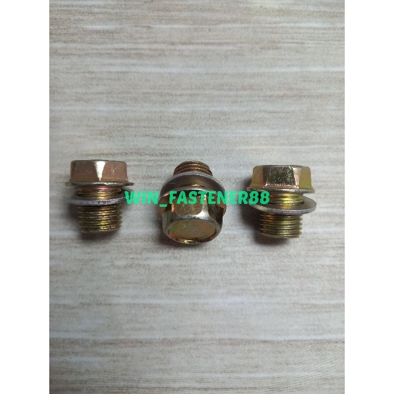 [SATUAN] BAUT TAP OLI + RING ALUMINIUM OVERSIZE
