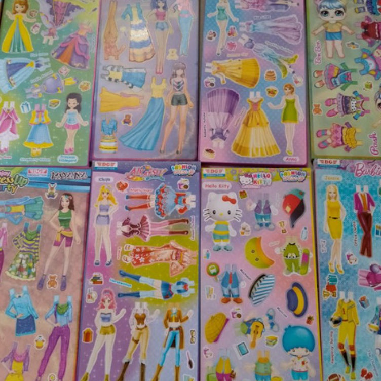 Paket Populer  15 Lembar Mainan Bp Bp an Karakter  Mainan Anak Perempuan  Mainan Jadul Gambar Di Kir