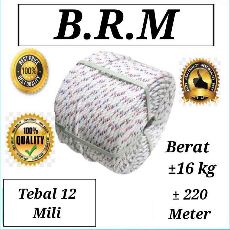 

ATK9 TALI TAMBANG PPD 12 MILI 1 ROLL 220 METER / TALI TAMBANG PPD 12 MILI / TAMBANG PPD 12 MILI 1
